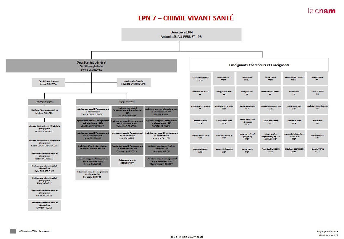 organigramme 2025 EPN7